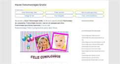 Desktop Screenshot of hacerfotomontajesgratis.com